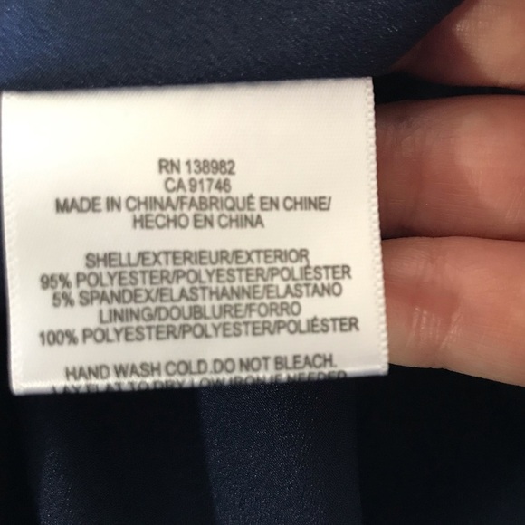 Dress the Population Women's Sandra Plunging Neckline Solid Slit Dress Size XS - Picture 10 of 11